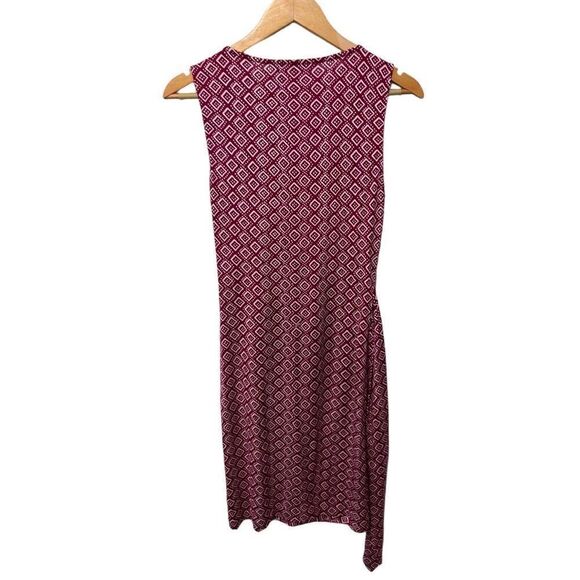 Diane Von Furstenberg Red V-Neck Faux Wrap Mini Dress Size 4 100% SILK - Picture 5 of 12